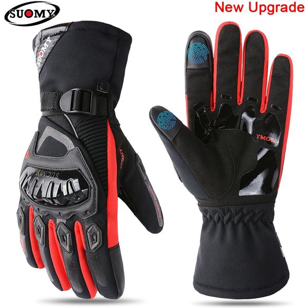 Suomy Wodoodporne RęKawice Motocyklowe Zimowe CiepłE Moto Ochronne RęKawice Ekran Dotykowy Gant Moto Guantes RęKawica Jazdy Motocyklem XL-image