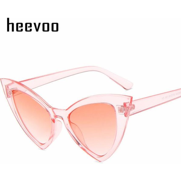 Gafas De Sol Vintage Ojo De Gato Para Mujer Montura Cateye Retro Negro Colorido Gafas Femeninas Oculos De Sol As The Picture-image