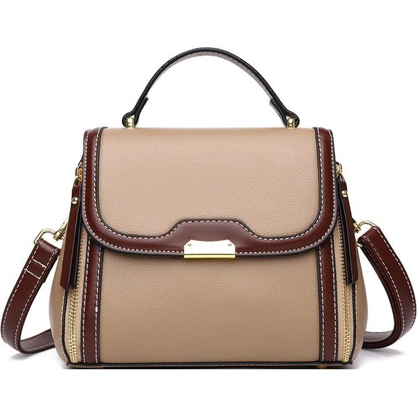 Nowa Modna Damska Torba Z MięKkiej SkóRy Torba Crossbody Na Ramię Damska O DużEj PojemnośCi Wysokiej Klasy Modna Torebka Beige-image