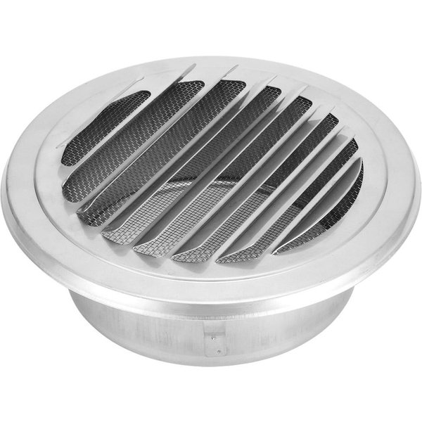 Cubierta De Tubo De VentilacióN, Rejilla Plana, Campana De VentilacióN De Conducto, Acero Inoxidable 304, 125 Mm De DiáMetro, Resistente Al Viento-image
