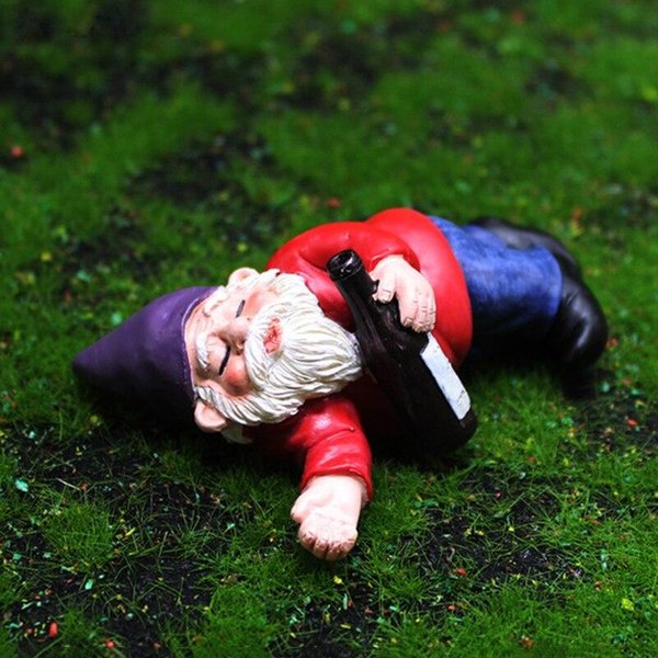 ŻYwiczna Figurka Niegrzecznego Krasnala Ogrodowego, śWiąTeczna Dekoracja DIY Do Ogrodu ŻYwiczna Dekoracja Krasnala, TrwałE Akcesoria Ogrodowe-image