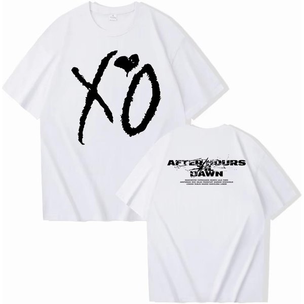 The Weeknd After Hours Til Dawn 2026 Tour Unisex Harajuku Style Koszulka Z KróTkim RęKawem Prezent Dla Fana Unisex I Unisex Koszulka S-image