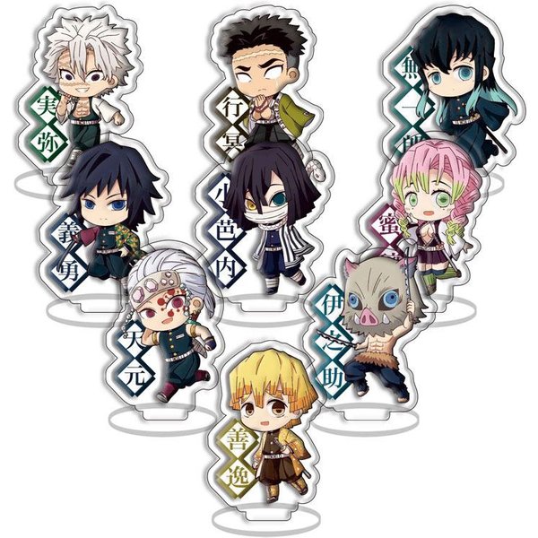 Demon Slayer Kimetsu No Yaiba Tanjiro Nezuko Llavero AcríLico Encanto Merchandising Anime Listo Para Stock Transfronterizo 55Mm Gray-image