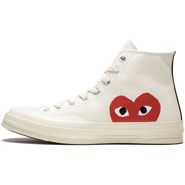 Zapatillas Unisex Comme Des GarçOns Play X Converse Chuck 70 High Milk Blanco 150205C 37 White-image