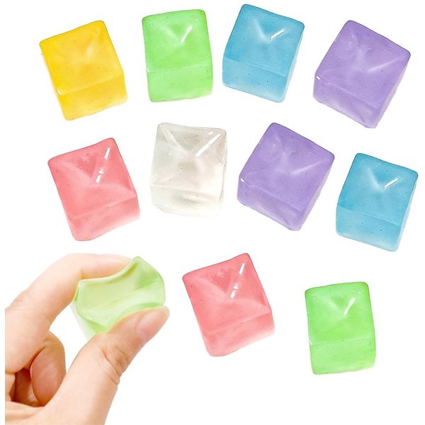 10-100 Szt. Urocza Zabawka Fidget Mini Squishy Zabawki Hi Kostka Lodu PiłKa Antystresowa Zabawka Kawaii Przezroczysta Kostka ŁApa Kota Ryba OdstresowująCa-image