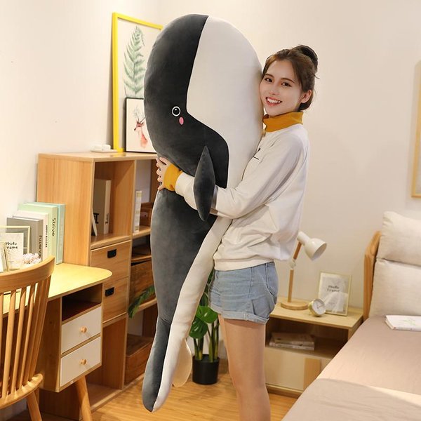 120 Cm Gigantyczna Pluszowa Zabawka Nowy Rozmiar Zwierzę Morskie BłęKitny Wieloryb MięKka Zabawka Pluszak Prezent Urodzinowy 50Cm-image