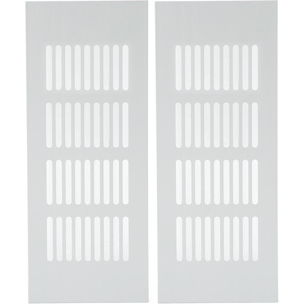 Rejilla De VentilacióN DisipacióN De Calor AleacióN De Aluminio Plateada Rectangular Cubierta De Rejilla De VentilacióN Para Gabinete Armario Autocaravana Autocaravana 80*250Mm-image