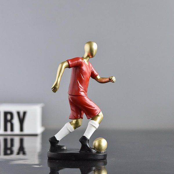 Figurka PiłKarza Statua Nowoczesny Ornament Na Biurko Do Domu I Biura MałA Dekoracja RęKodziełO żYwica Dom Dekoracja Recepcji RzeźBa-image