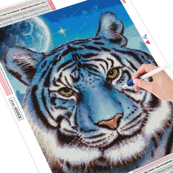 Pintura Diamante 5D Novedades Tigre Nueva Venta Bordado Diamante Animal DecoracióN Para Hogar Arte De Pared Full Square 20X30CM-image