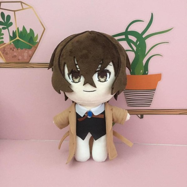 20Cm Dazai Osamu Pluszowa Lalka Wersja StojąCa Postać Urocza MięKka Poduszka Pluszowa Halloween BożE Narodzenie Prezent 20Cm-image