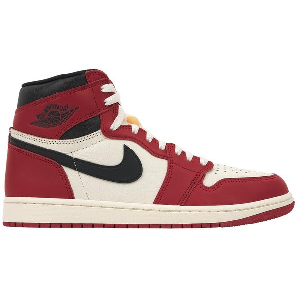 Air Jordan 1 Retro High OG Chicago Lost & Found Sneakers Unisex Czerwony Varsity-Red Czarny DZ5485-612 47.5 Gray-image
