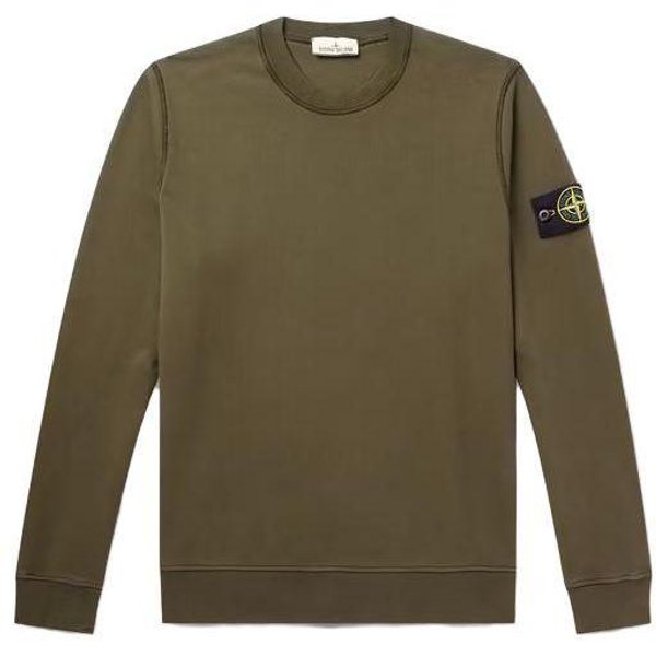 Bluza Z OkrąGłYm Dekoltem Stone Island Oliwkowa MęSkie Bluzy Zielona 791563051-V0058 Xl-image