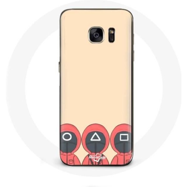 Funda Para Samsung Galaxy S6 Juego Del Calamar MáScaras TriáNgulo Cuadrado Y CíRculo Fan Art-image