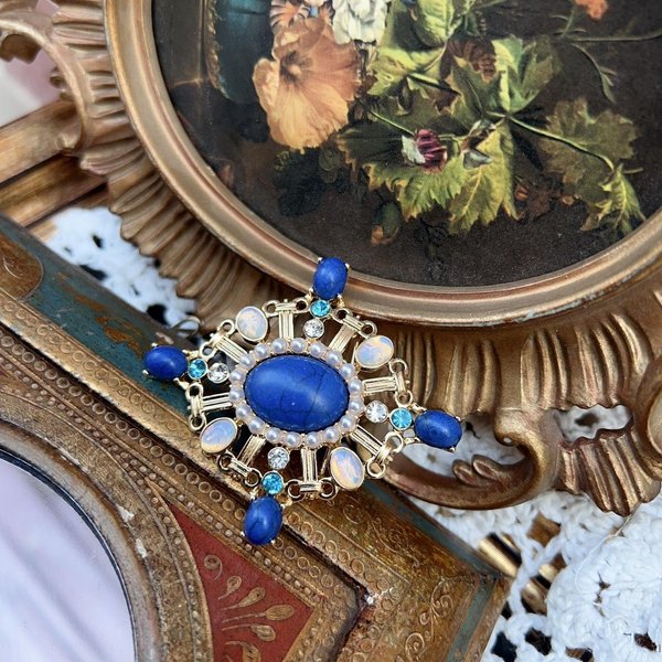 Insignias De Cristal Con Borla CláSica Vintage Para Mujer Hombre Accesorios Broches Pin De Lujo Para Fiesta De Banquete De Dama Estilo Barroco Regalo-image