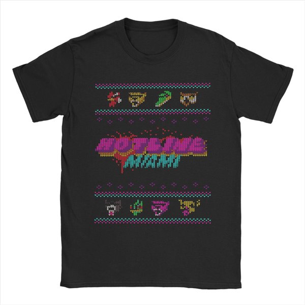 MęSkie Koszulki Hotline Miami Czysta BawełNa Nowość KróTki RęKaw OkrąGłY Dekolt Koszulki Prezent Koszulka M-image
