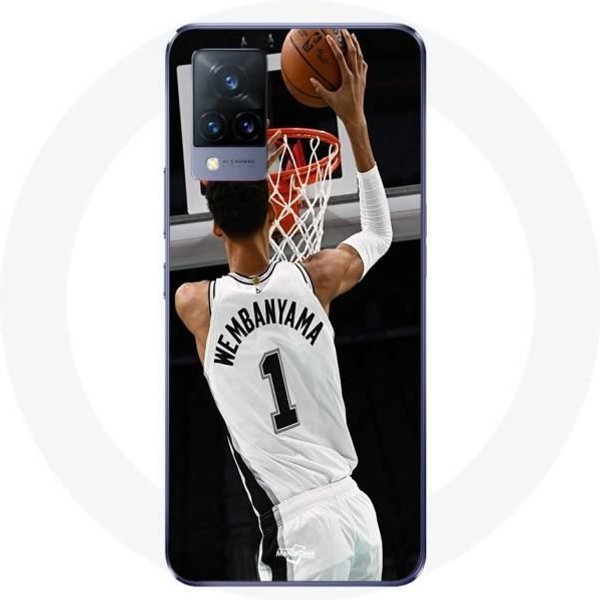 Funda - Maniacase - Vivo V21 5G - Victor Wembanyama - Negro - Flexible Negro-image