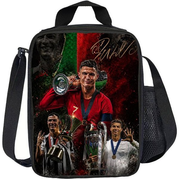 Ronaldo Torba Termiczna CR Gwiazda PiłKi NożNej Izolowane Torby Na Lunch Pojemnik Na Lunch Szczelna Torba Torba Na Lunch Torby Do Przechowywania ŻYwnośCi Sportowej-image