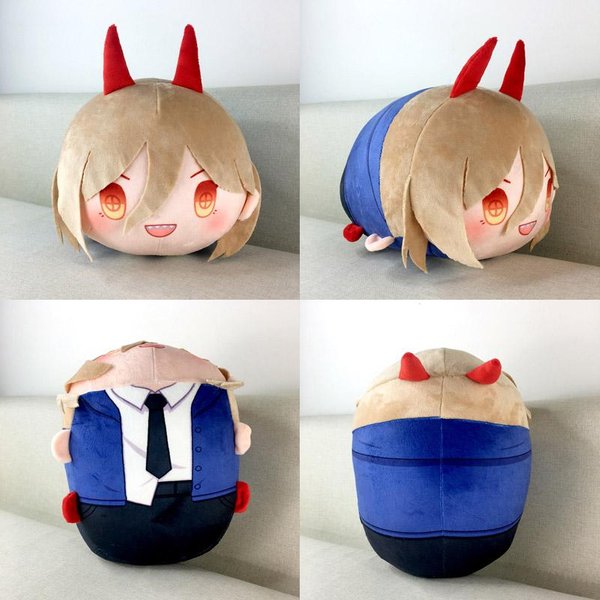 30Cm CzłOwiek PiłA Anioł Diabeł Pluszowa Poduszka Poduszka Urocza Wypchana Lalka Cosplay Dla FanóW Anime Kolekcja 30Cm 20Cm 18Cm Beige-image