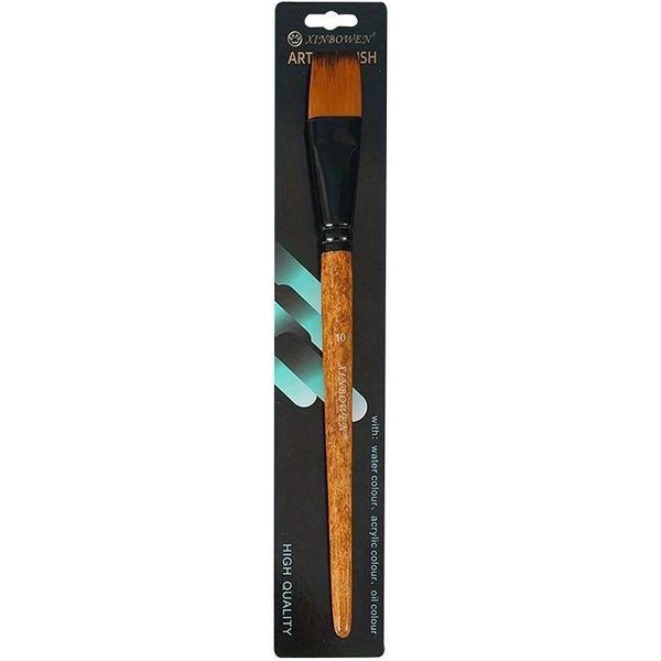 Pincel De Pintura Profesional De Nylon Con Grano De Madera Pincel De CaligrafíA Acuarela Al ÓLeo Para Gouache Pintura AcríLica Suministros De Pintura ArtíStica 2Cm Negro-image