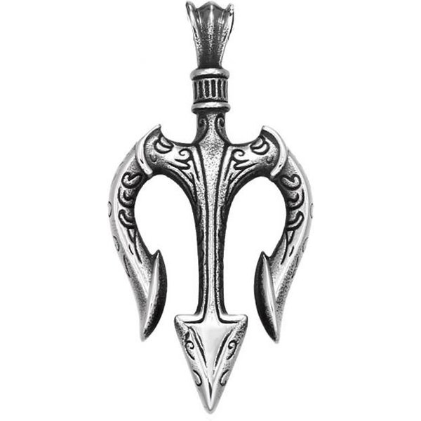 Collar Trident Vintage Moda MitologíA Griega Para Hombres Punk Hip Hop Acero Inoxidable 316L Colgante Amuleto JoyeríA Dropshipping-image
