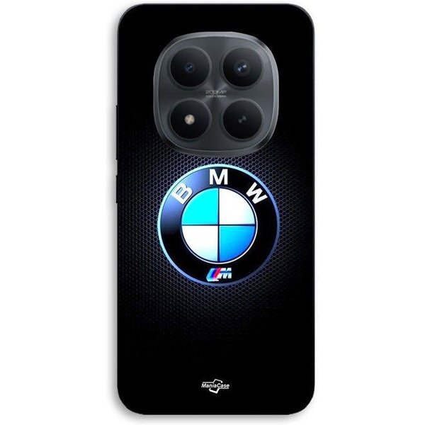 Etui Na Telefon - Maniacase - Xiaomi Redmi Note 15 Pro 5G - Silikon Tpu - PodśWietlane Logo M Bmw - WłóKno WęGlowe-image