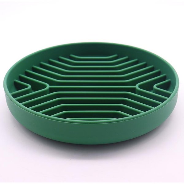 Alfombrilla Para Alimentar Mascotas Gatos Perros Tazones De Comida Utensilios Ventosa De Silicona Almohadilla Para Lamer Anti-Atragantamiento Cuenco Para Comer Lento Perro Alfombrilla Para Lamer Verde Del EjéRcito-image
