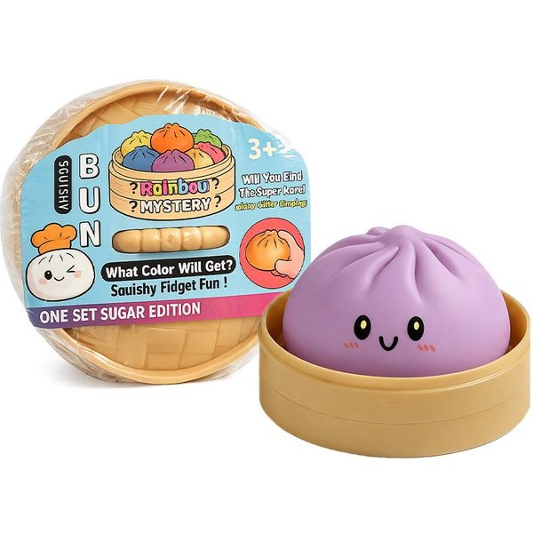 MięKka BułEczka PierożEk Squishy Zabawka Do śCiskania OdstresowująCa Kawaii Jumbo BułEczka Na Parze Zabawka Dekompresyjna Prezent Dla Dzieci DorosłYch Fioletowy-image