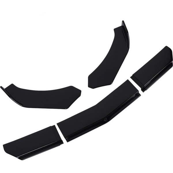 Separador De Labio De Parachoques Delantero De 150 Cm Negro Brillante Spoiler Divisor De Labio Mejora La Estabilidad Ajuste Universal-image