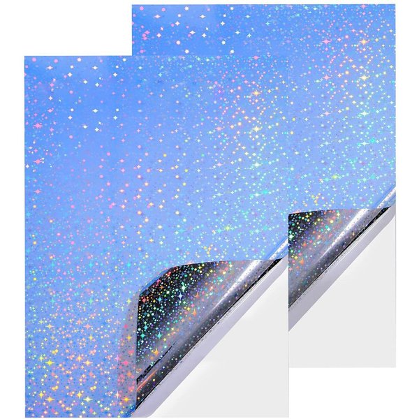20 Hojas Papel Adhesivo Imprimible Impermeable Secado RáPido Papel Adhesivo HolográFico Para InyeccióN De Tinta-image