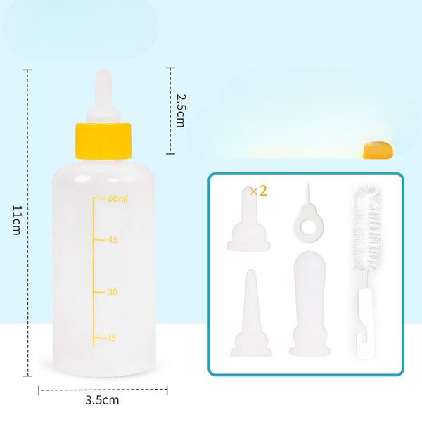 BiberóN Para Perro BiberóN Para Gato Mascota Ultracachorro ReciéN Nacido Alimentador Especial BiberóN Para Gato Tetina Suave Para Gatito 11*3.5*2.5Cm-image