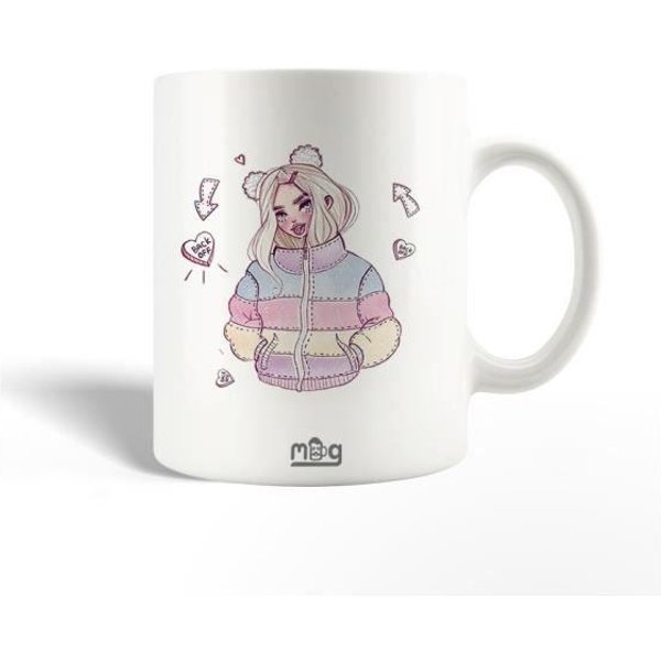 Taza De CeráMica - Arte Lindo - 30Cl - Blanco - Apto Para Lavavajillas - Altura 9,5 Cm-image