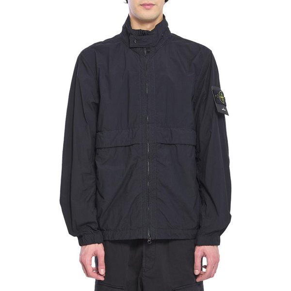 Chaqueta De Manga Larga Con Cuello Alto Y Parche De Insignia Stone Island Para Hombre L1S154100056S0345-V0029 XXL Black-image