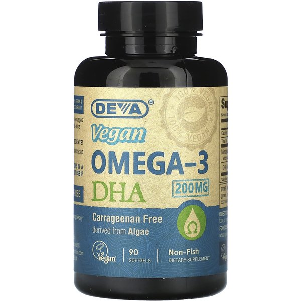 Deva, Omega 3 DHA Vegano, 90 CáPsulas Blandas Vegetales-image