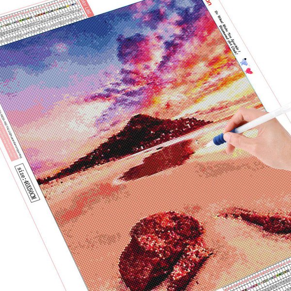 Pintura De Diamantes Paisaje Atardecer 5D Mosaico De Diamantes Bordado De Diamantes PedreríA Cuadros 20X30-image