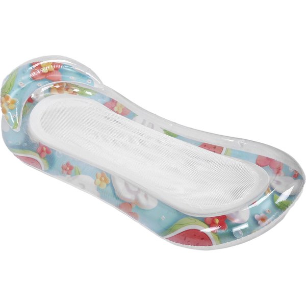 Flotador Hinchable Para Piscina Con Reposacabezas DiseñO Plegable De Malla De PVC Tumbona Flotante Para Piscina De Verano Playa-image
