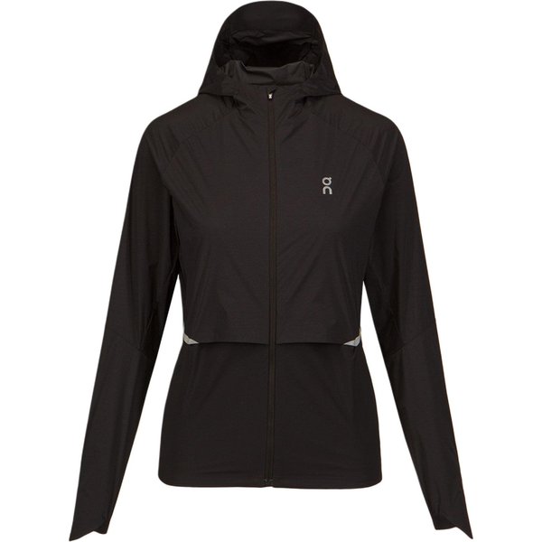 Chaqueta Con Capucha De Color Liso Con Logo Y Manga Larga Para Mujer Chaquetas Negra 1WE10410553 L Black-image