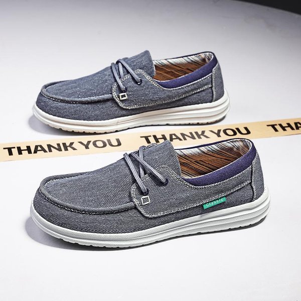 Nueva Llegada Verano OtoñO Zapatos Casuales CóModos Zapatos De Lona Para Mujer Moda Mocasines Planos Zapato 44 Gray-image