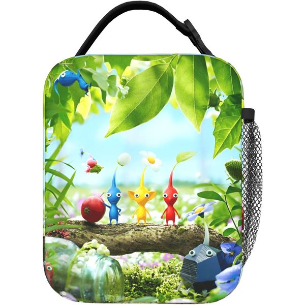 Pikmins Videojuegos Bolsa De Almuerzo Aislante PortáTil Reutilizable TéRmica Fiambrera Bolso De Mano Playa Picnic NiñA NiñO One Size-image