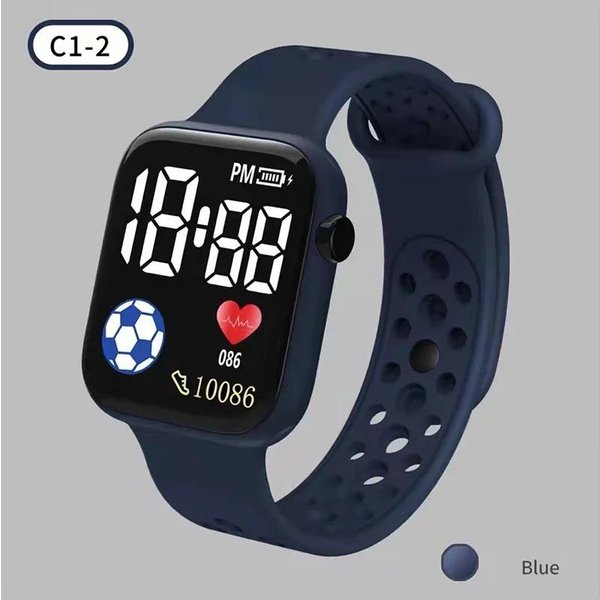 Yikaze Zegarki Dla Dzieci Cyfrowy Zegarek LED Dla Dzieci Silikonowy Pasek KreskóWkowy Elektroniczny Zegarek Na RęKę Sportowy Zegarek Dla ChłOpcóW I DziewcząT Prezenty-image