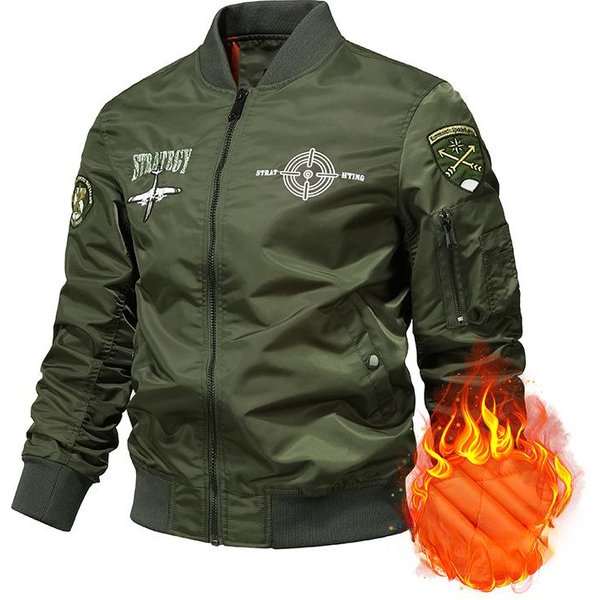 Wiosna I Jesień Nowa Kurtka Air Force MęSka CiężKi Przemysł Haftowana Kurtka Baseballowa Kurtka Robocza Xxxxl Gray-image