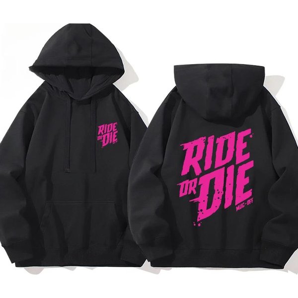Muc Off Ride Or Die Modna MęSka Bluza Z Kapturem Casualowa Bluza Wysokiej JakośCi LuźNa Bluza 3XL Black-image