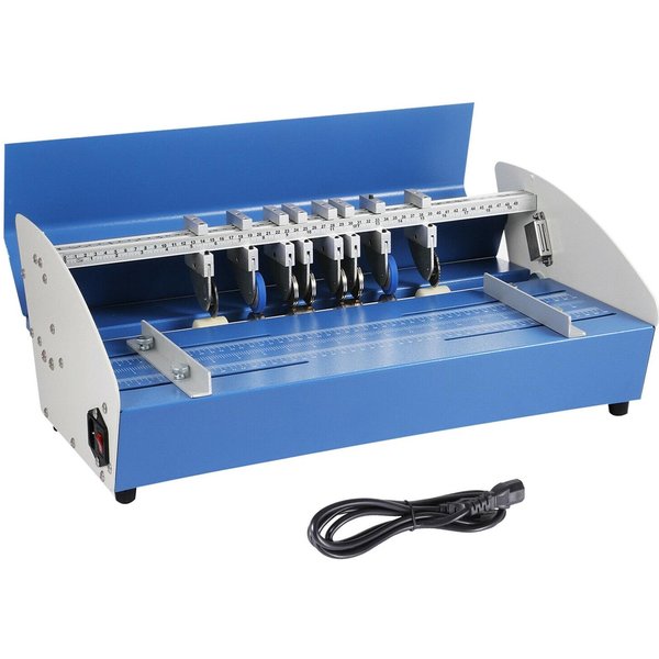 20.5 520Mm MáQuina EléCtrica De Plegado 3 En 1 Plegadora De Papel Perforadora Marcadora De PuntuacióN De Servicio Pesado Metal EléCtrica Plegadora Para Papel Tarjeta Libro Marcado De PuntuacióN-image