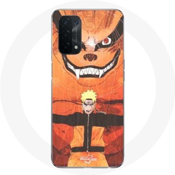 Funda - Maniacase - Oppo A74 5G - Kurama Naruto - Silicona - Flexible Negro-image