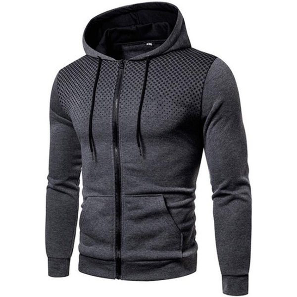 Sudadera Con Capucha Para Hombre Sudadera Con Capucha Para Hombre Sudadera Con Capucha Con Cremallera Y Lunares Sudadera Con Capucha Para Hombre Chaqueta Para Hombre Sudadera Para Hombre Xxxl Gris-image