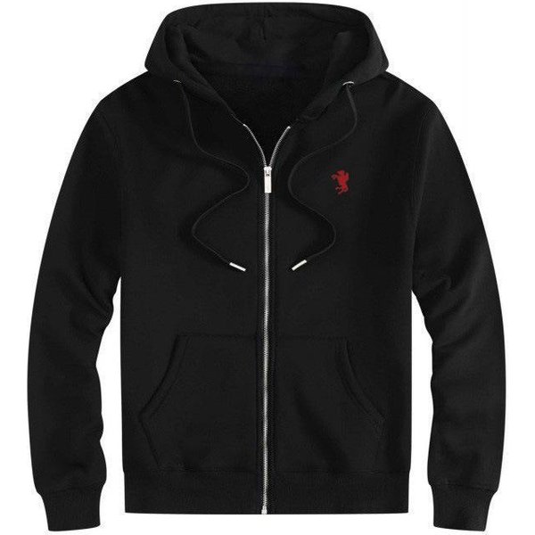 CáRdigan Con Capucha Y Cremallera Para Hombre Transfronterizo 2025: Sudadera Casual De Moda OtoñO/Invierno Para Europeos Y Americanos L Negro-image