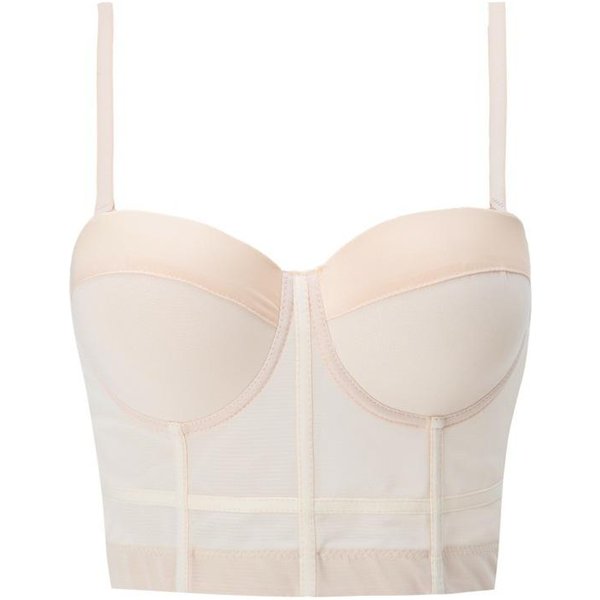 Sujetador Con Tirantes, Chaleco Con Tirantes, Top Integrado Con Sujetador, Top Tubo De Espalda Hermosa, Corsé Interior Sexy XL Albaricoque-image