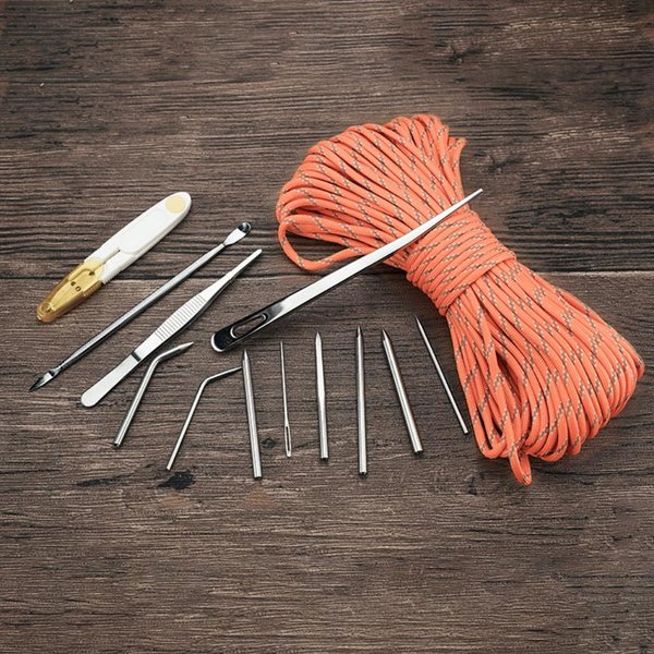 12 Szt. Zestaw Do Szycia Paracordu DIY Zestaw Szablonu Do Bransoletek Z Paracordu Ze Stali Nierdzewnej-image