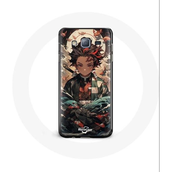 Funda - Maniacase - Samsung Galaxy J7 2016 - Demon Slayer Tanjiro - Flexible - Negro-image