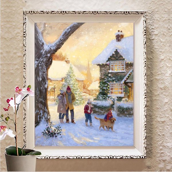 Pintura De Diamantes 5D ÁRbol De Navidad Taladro Cuadrado Redondo Completo Bordado De Diamantes Gato De Dibujos Animados Mosaico Kit De Manualidades Arte De Pared Full Square 20X30CM-image