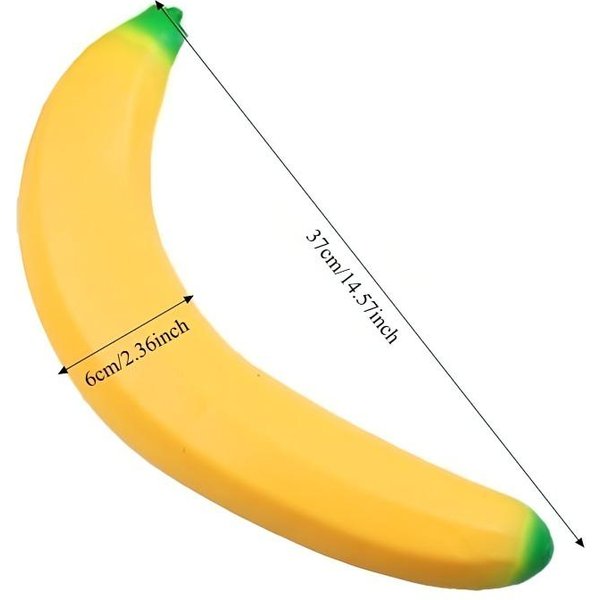 Gigantyczna Bananowa Zabawka Squishy Falszywy Banan Do śCiskania Zabawka Squishy Do łAgodzenia Stresu Zabawka Fidget Powoli PodnosząCy Się Akcesorium Na Biurko Dla DorosłYch Prezenty Yellow-image